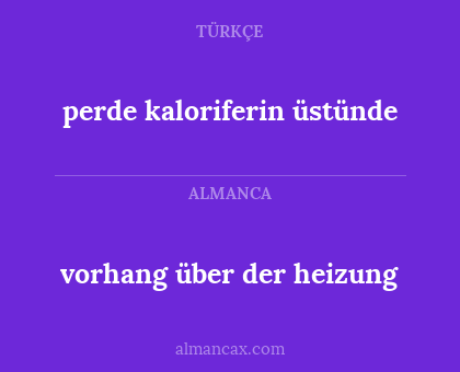 vorhang über der heizung - perde kaloriferin üstünde