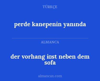 perde kanepenin yanında - der vorhang i̇st neben dem sofa