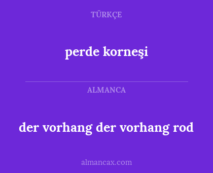 perde korneşi - der vorhang der vorhang rod