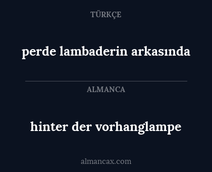 perde lambaderin arkasında - hinter der vorhanglampe