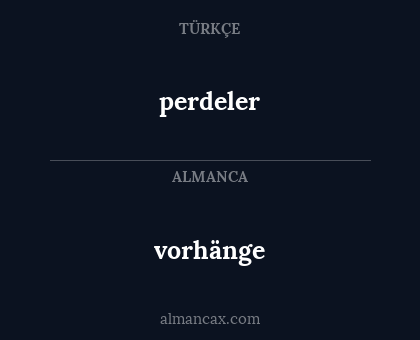 vorhänge - perdeler