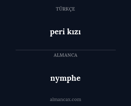 nymphe - peri kızı