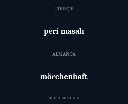 peri masalı - mörchenhaft