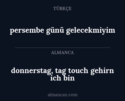 persembe günü gelecekmiyim - donnerstag, tag touch gehirn ich bin
