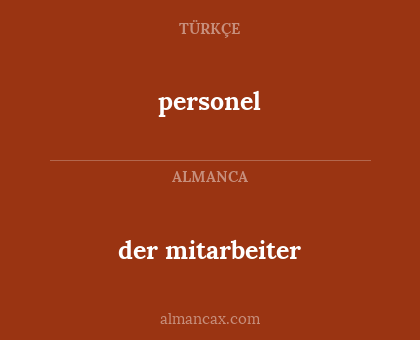 der mitarbeiter - personel