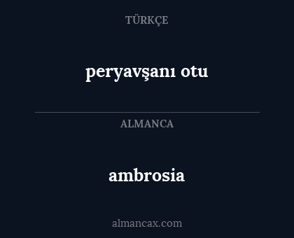ambrosia - peryavşanı otu