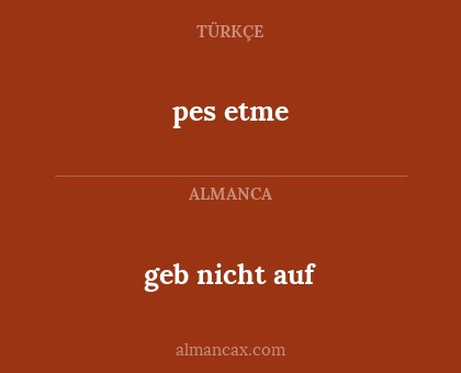 geb nicht auf - pes etme