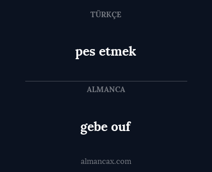 gebe ouf - pes etmek