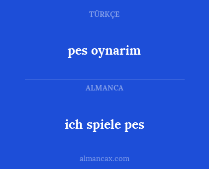 pes oynarim - ich spiele pes