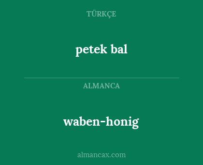 waben-honig - petek bal
