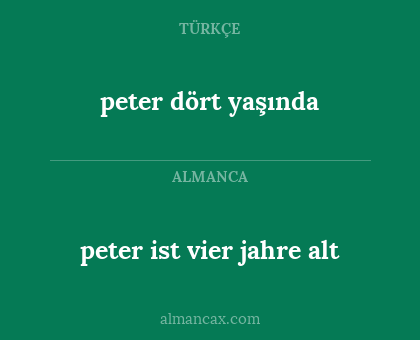 peter dört yaşında - peter ist vier jahre alt