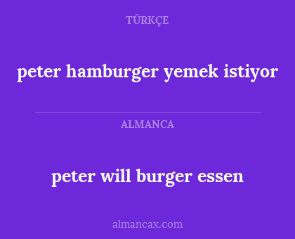 peter will burger essen - peter hamburger yemek istiyor