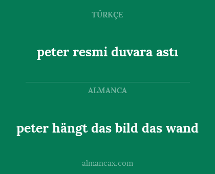 peter hängt das bild das wand - peter resmi duvara astı