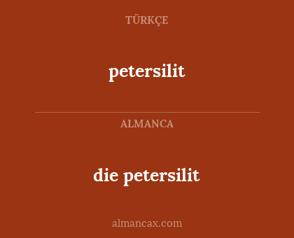 die petersilit - petersilit