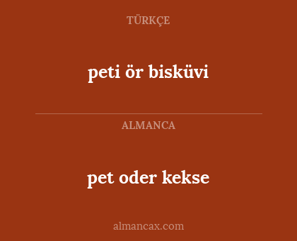 peti ör bisküvi - pet oder kekse