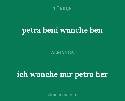 petra beni wunche ben - ich wunche mir petra her