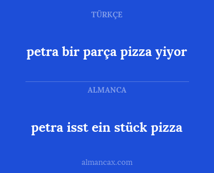 petra isst ein stück pizza - petra bir parça pizza yiyor