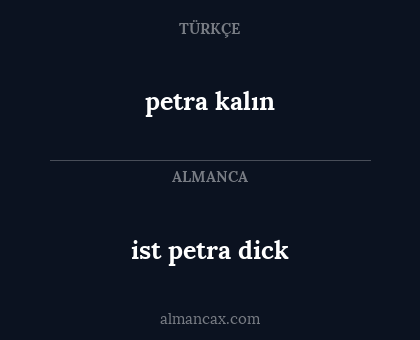 petra kalın - ist petra dick