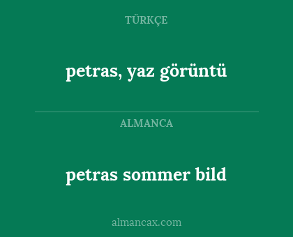 petras, yaz görüntü - petras sommer bild