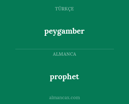 peygamber - prophet