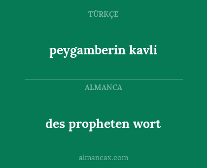 des propheten wort - peygamberin kavli