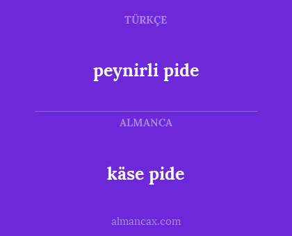peynirli pide - käse pide
