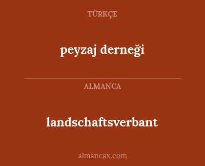 peyzaj derneği - landschaftsverbant