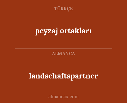 landschaftspartner - peyzaj ortakları
