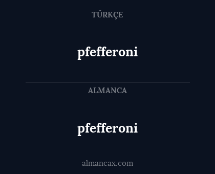 pfefferoni - pfefferoni