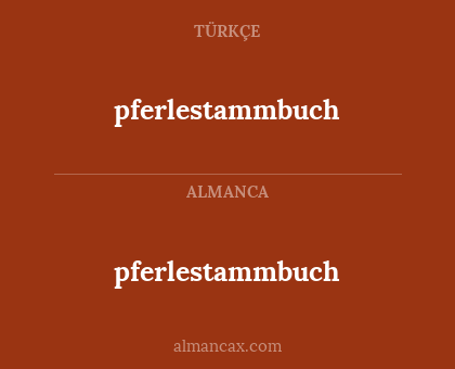 pferlestammbuch - pferlestammbuch