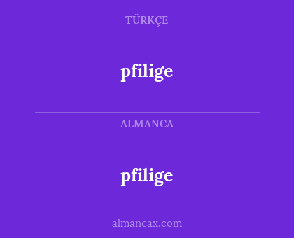 pfilige - pfilige