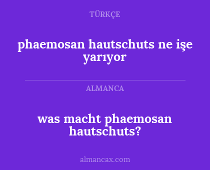 phaemosan hautschuts ne işe yarıyor - was macht phaemosan hautschuts?