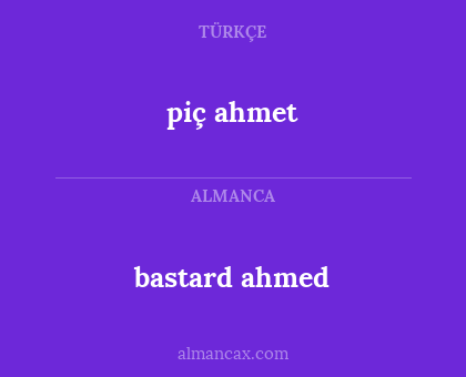 bastard ahmed - piç ahmet