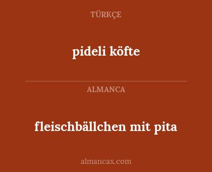 fleischbällchen mit pita - pideli köfte