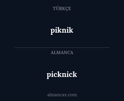 picknick - piknik