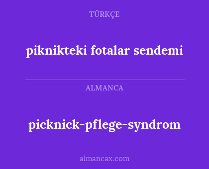 picknick-pflege-syndrom - piknikteki fotalar sendemi
