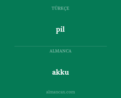 akku - pil