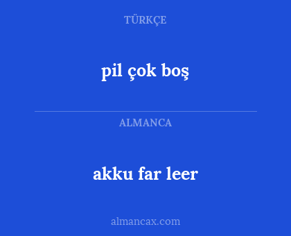 pil çok boş - akku far leer