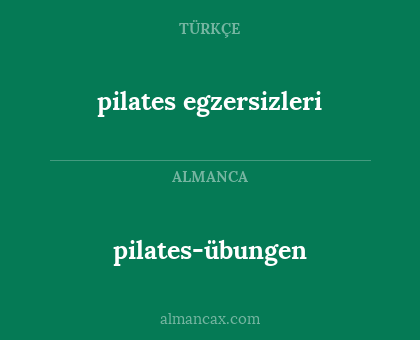 pilates-übungen - pilates egzersizleri