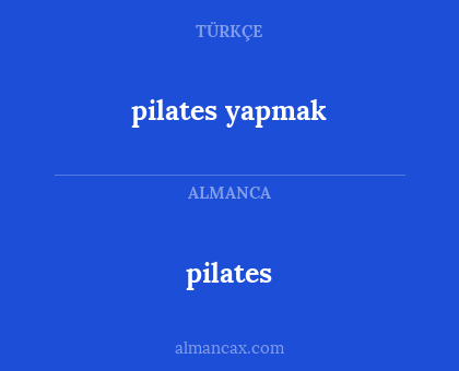 pilates - pilates yapmak