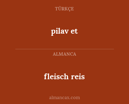 fleisch reis - pilav et