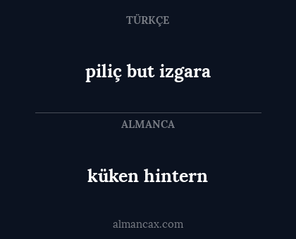 küken hintern - piliç but izgara