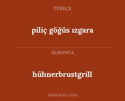 piliç göğüs ızgara - hühnerbrustgrill