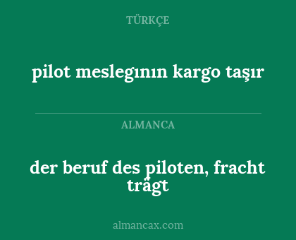 der beruf des piloten, fracht trägt - pilot meslegının kargo taşır