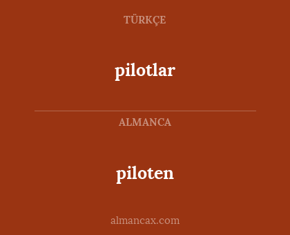 pilotlar - piloten