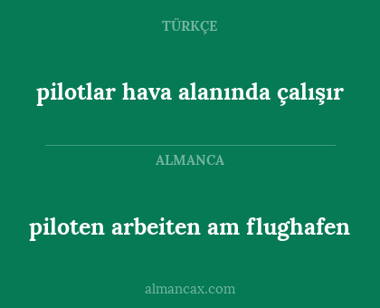 pilotlar hava alanında çalışır - piloten arbeiten am flughafen