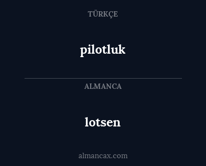 lotsen - pilotluk
