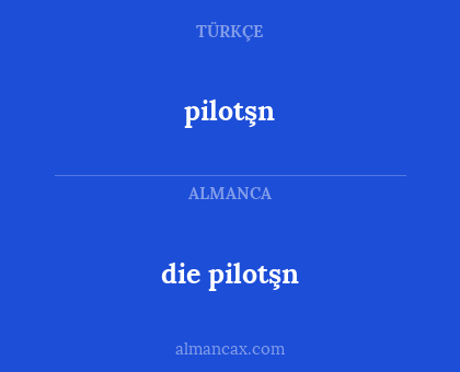 die pilotşn - pilotşn