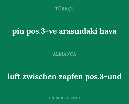 luft zwischen zapfen pos.3-und - pin pos.3-ve arasındaki hava