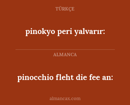 pinocchio fleht die fee an: - pinokyo peri yalvarır: